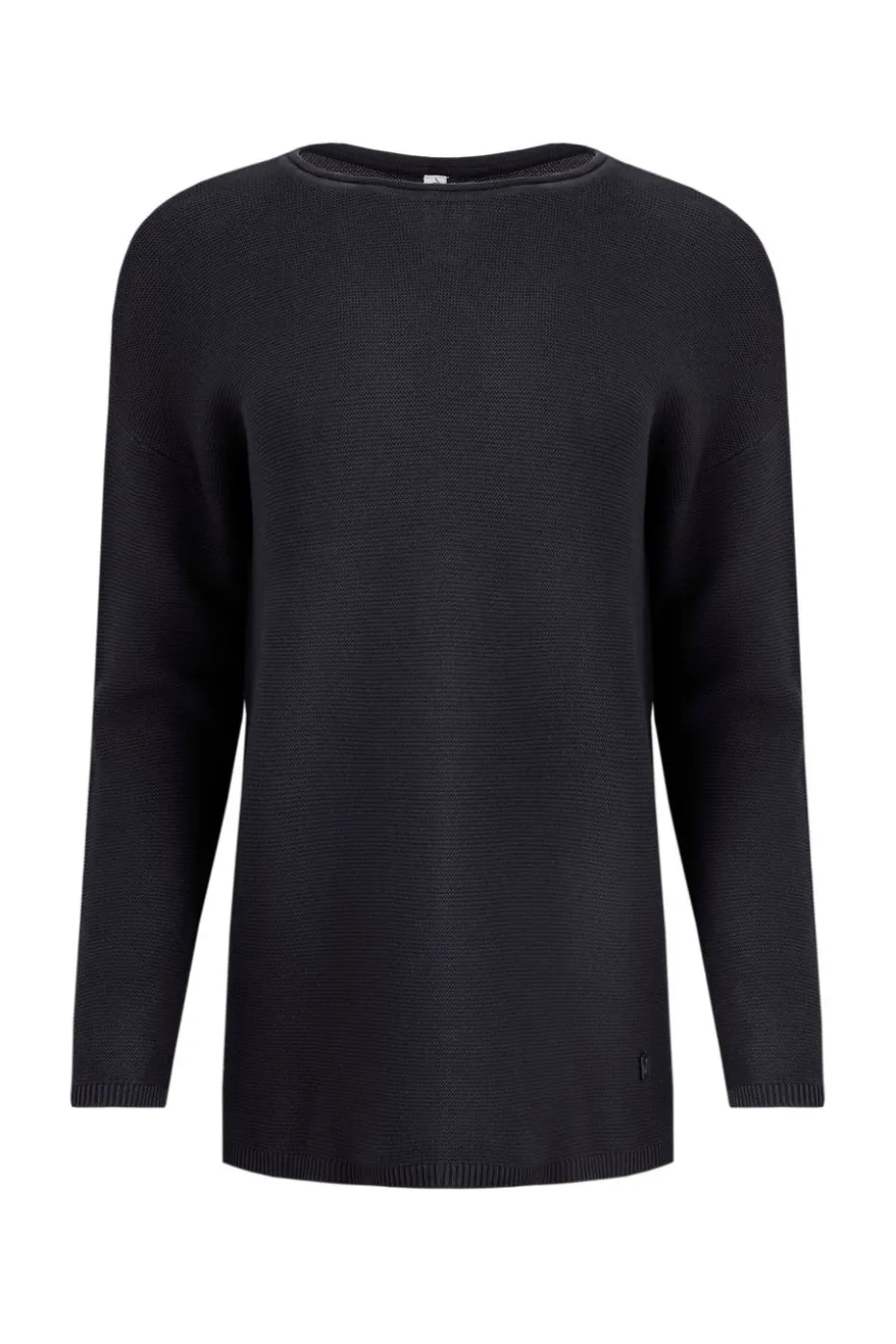 Weird Fish Navy Dalla Knitted Crew Neck Jumper