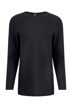 Weird Fish Navy Dalla Knitted Crew Neck Jumper