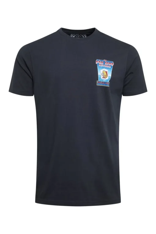 Weird Fish Navy Fin Hof Back Print Artist T-Shirt