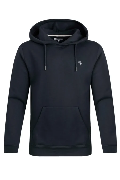 Weird Fish Navy Hugo Branded Popover Hoodie