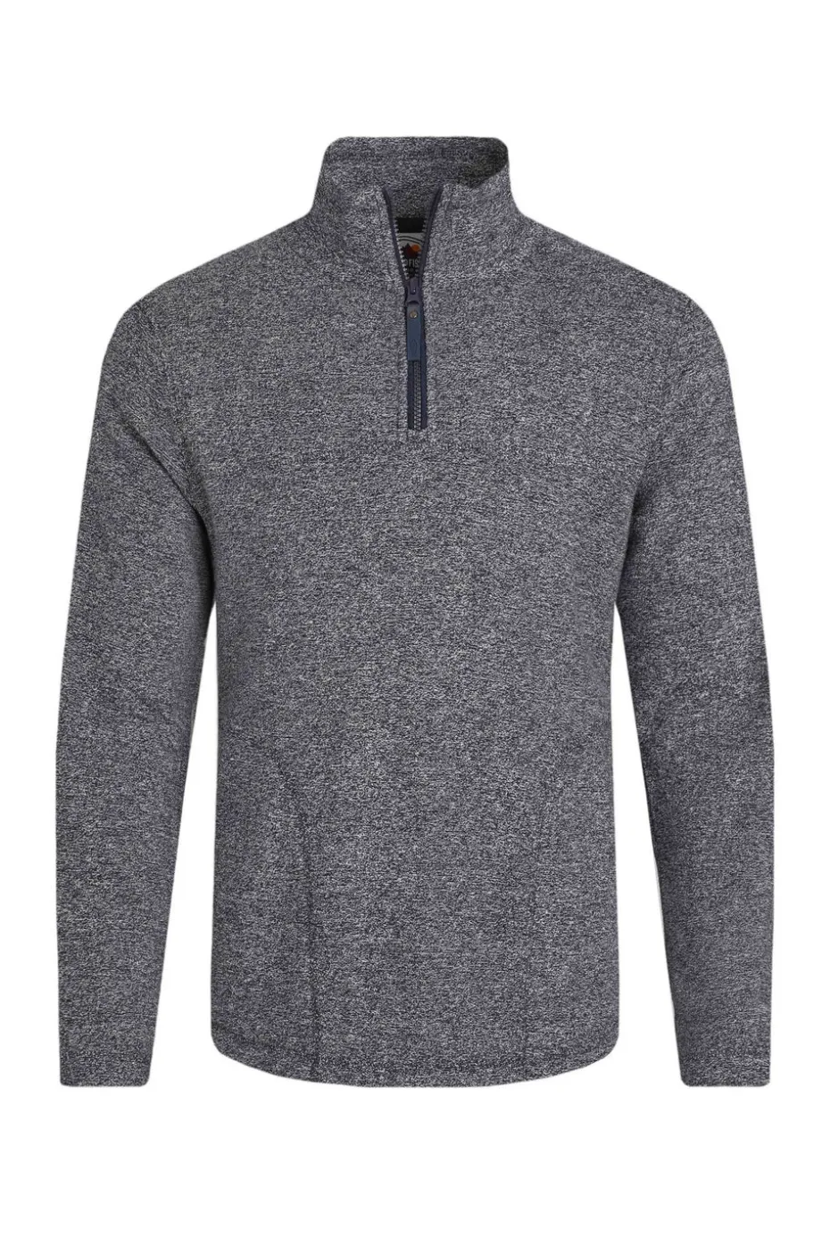 Weird Fish Navy Laramie 1/4 Zip Snow Marl Fleece