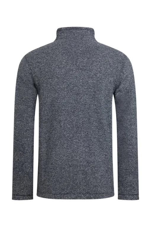 Weird Fish Navy Thames Full Zip Snow Marl Fleece