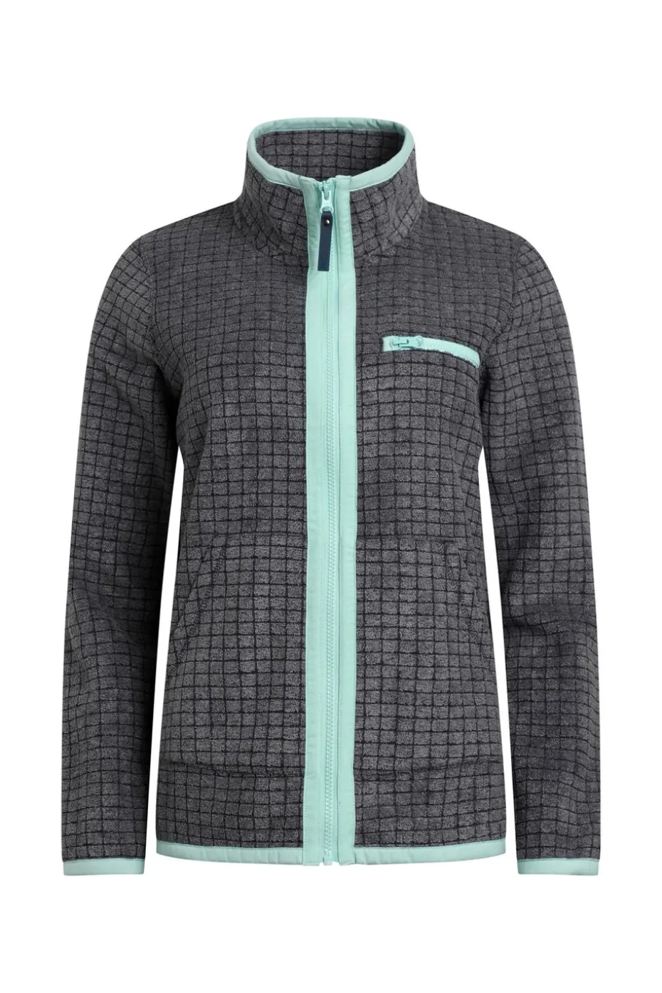 Weird Fish Navy Tilly 1/4 Zip Grid Fleece