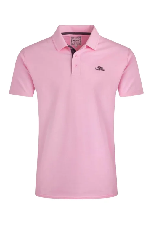 Weird Fish Pink Miles Pique Polo