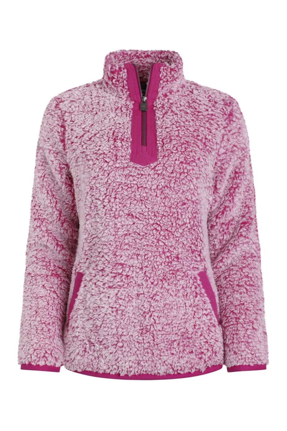 Weird Fish Red Madi Cosy 1/4 Zip Fleece