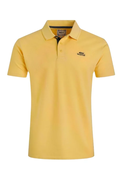 Weird Fish Yellow Miles Pique Polo