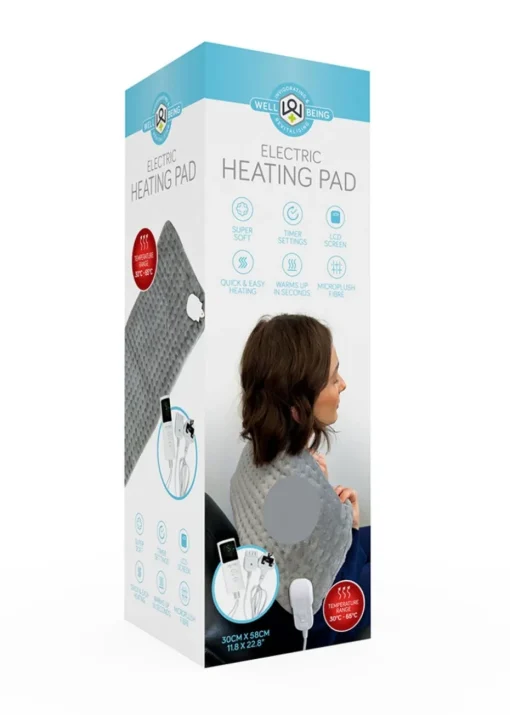 Wellbeing Grey Invigorating & Revitalising Heat Pad UK Plug