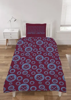 West Ham United FC Maroon Duvet Set