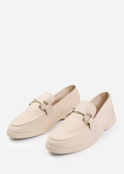 Where's That From Beige Italy Wide Fit Slip On Loafers