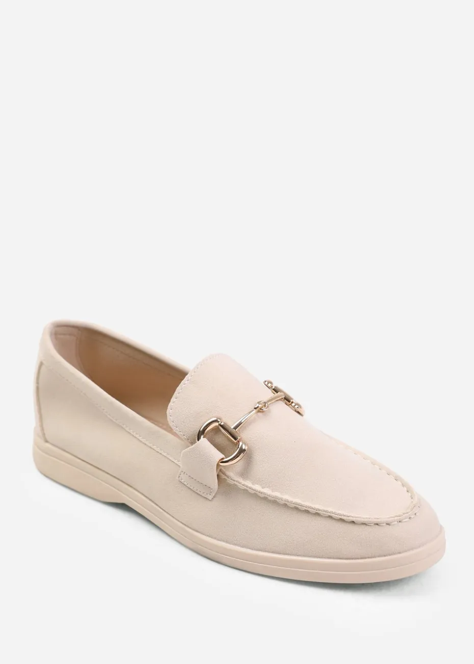 Where's That From Beige Italy Wide Fit Slip On Loafers