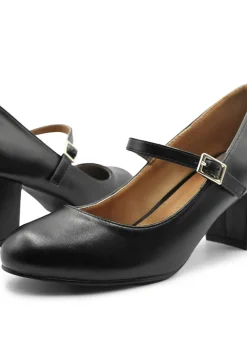 Where's That From Black PU Araceli Extra Wide Mary Jane Pumps