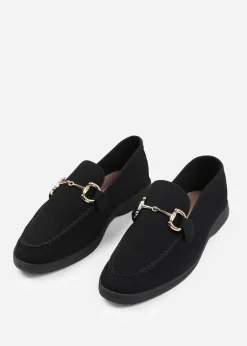 Where's That From Black Suede Italy Slip On Loafers