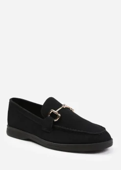 Where's That From Black Suede Italy Slip On Loafers