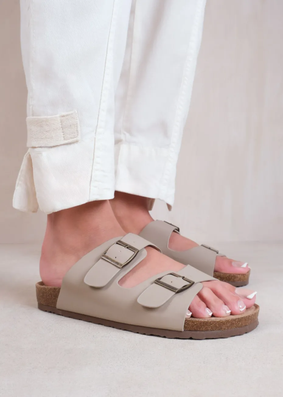 Where's That From Camel Nubuck Willow Flat Sandals