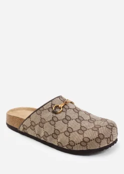 Where's That From Dublin Brown Open Back Slip On Loafers