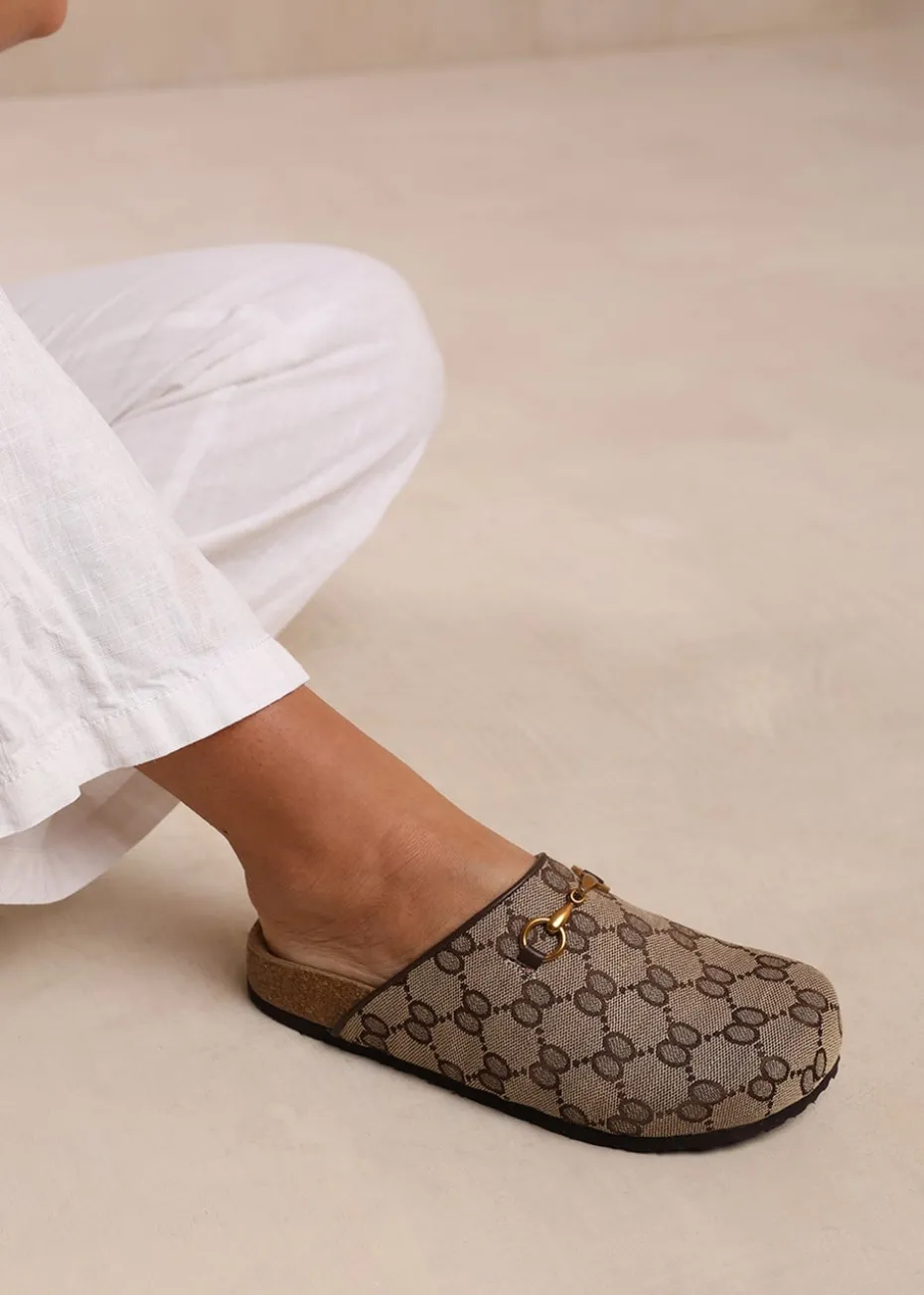 Where's That From Dublin Brown Open Back Slip On Loafers