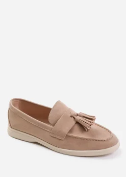 Where's That From Khaki Suede Kenya Slip On Loafers