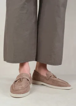 Where's That From Khaki Suede Pegasus Wide-Fit Slip On Loafers