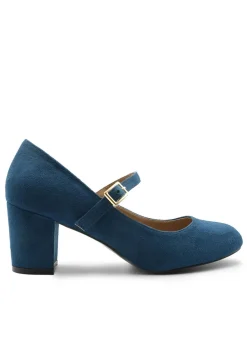 Where's That From Navy Araceli Extra Wide Mary Jane Pumps