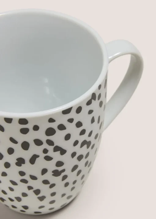 White & Black Spot Mug