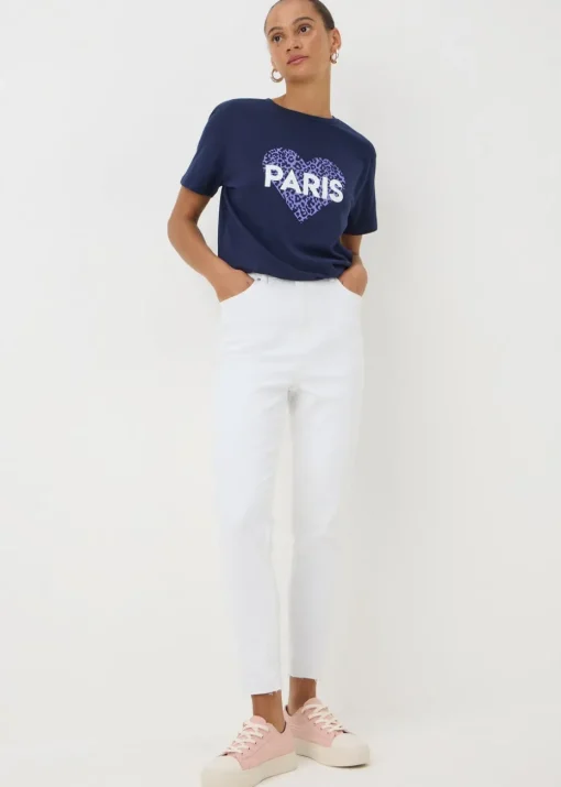 White Ankle Grazer Jeans