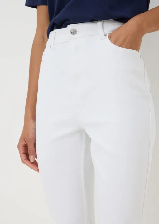 White Ankle Grazer Jeans