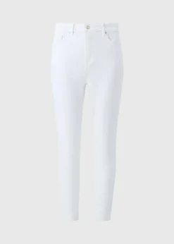 White Ankle Grazer Jeans