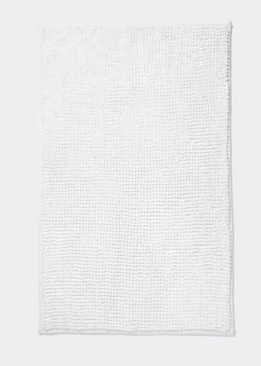 White Chenille Bath Mat (45cm x 75cm)