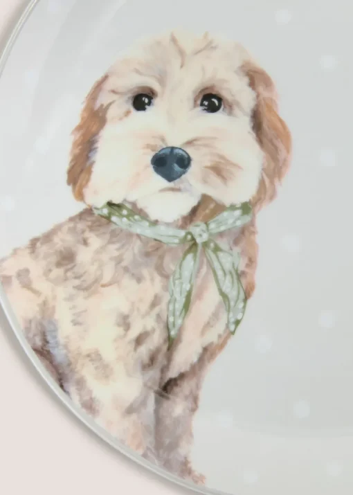 White Cockapoo Side Plate