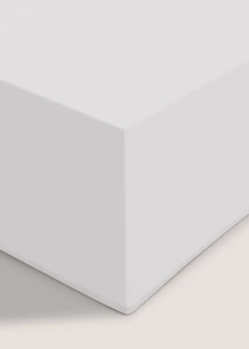 White Cotton Deep Fitted Bed Sheet (180 Thread Count)