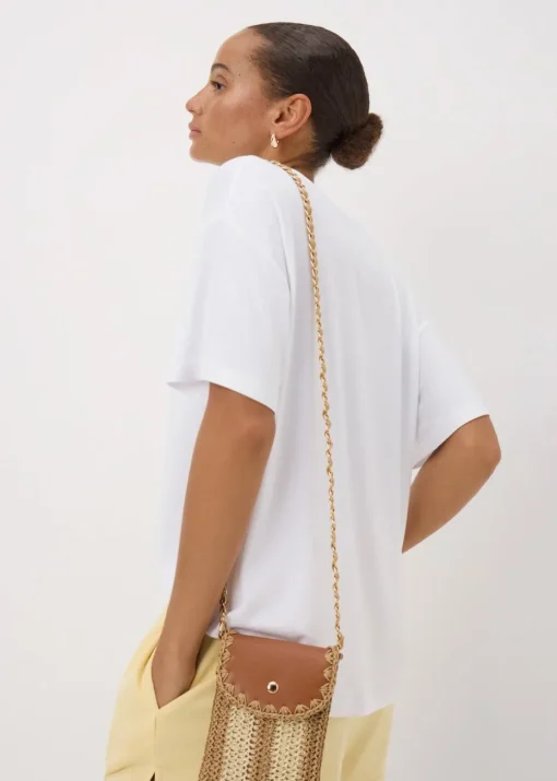 White Crew Neck Relaxed Fit T-Shirt