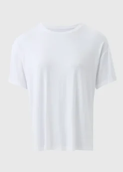White Crew Neck Relaxed Fit T-Shirt