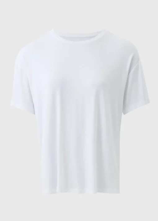 White Crew Neck Relaxed Fit T-Shirt