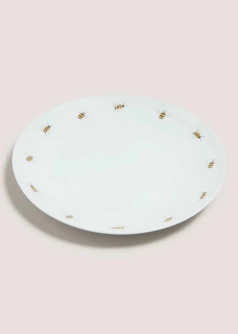 White Daisy Bee Side Plate