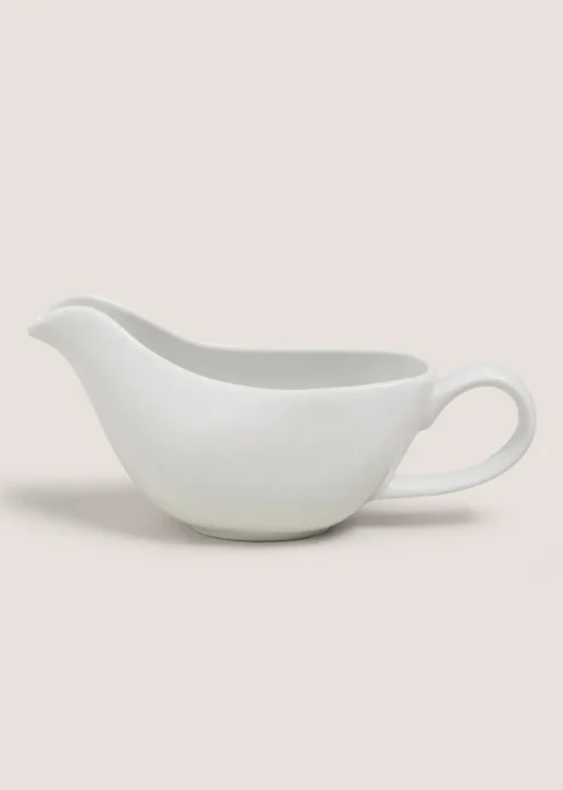 White Gravy Boat Jug