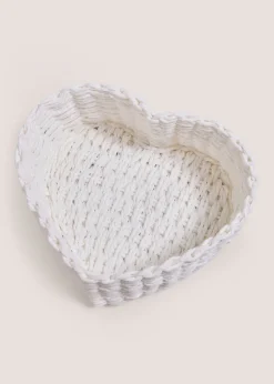 White Heart Basket