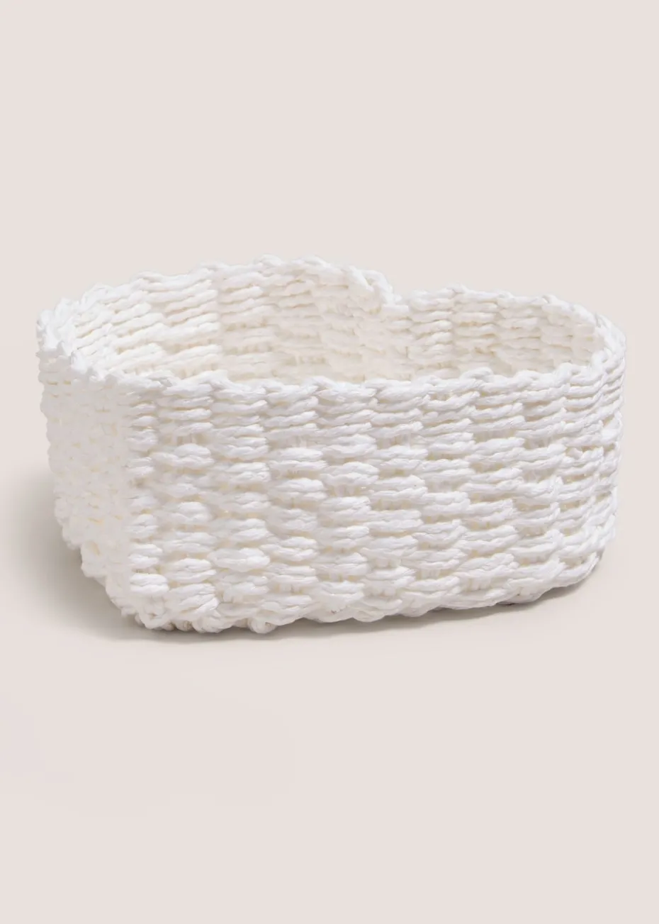 White Heart Basket