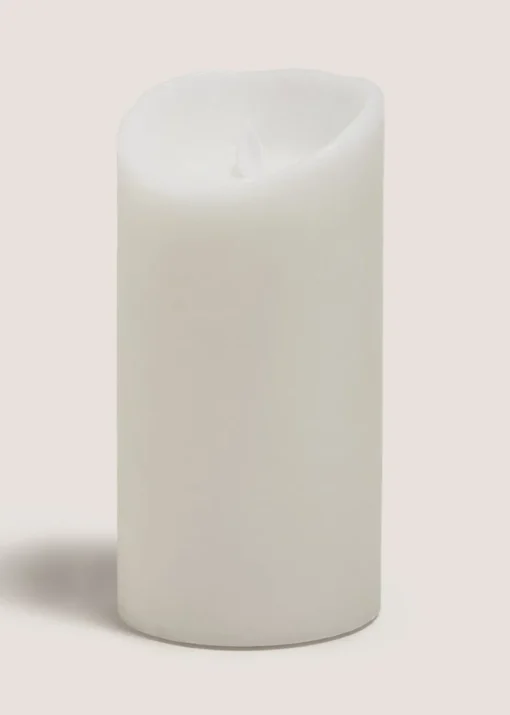 White LED Small Pillar Candle