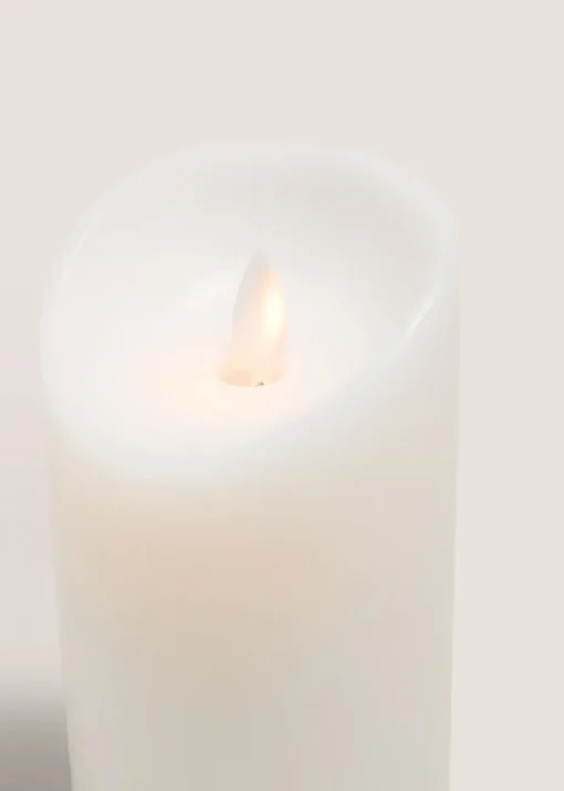 White LED Small Pillar Candle