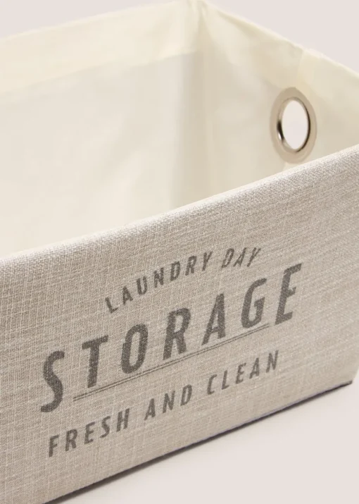 White Linen Laundry Tray