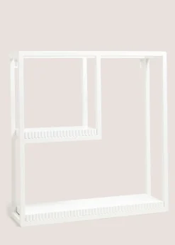 White Ribbed Edge Multi Shelf