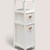 White Scallop Wood Drawers