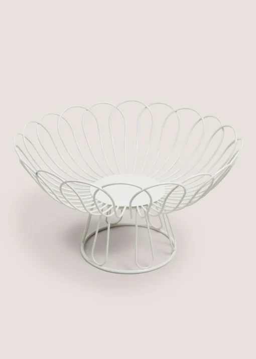 White Scalloped Utensil Pot