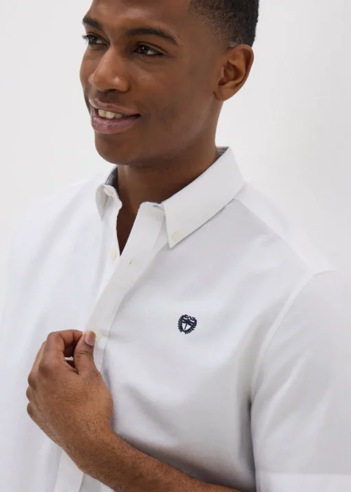 White Short Sleeve Oxford Shirt