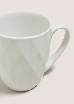 White Textured Mug