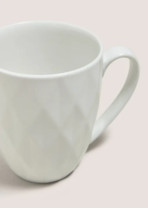 White Textured Mug