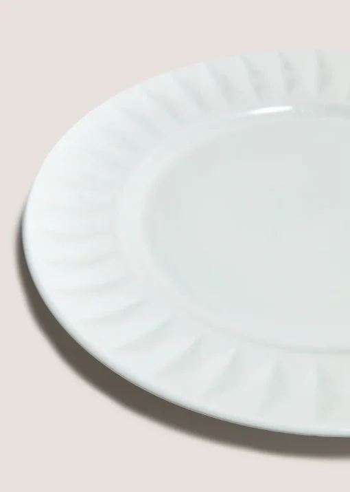 White Textured Side Plate