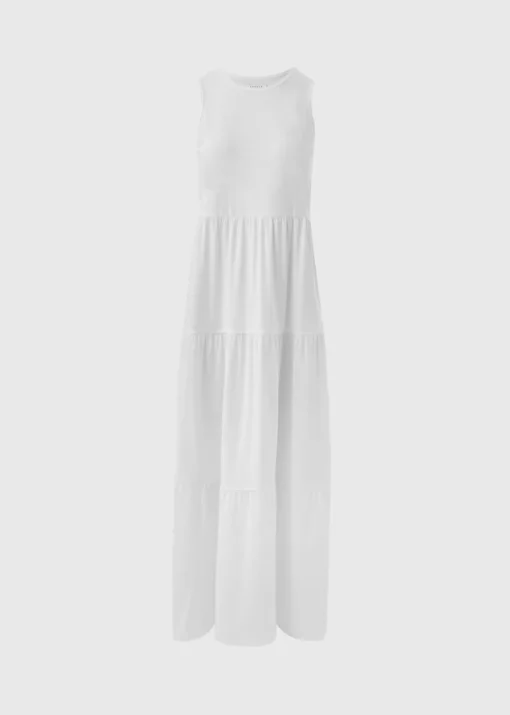 White Tiered Maxi Dress