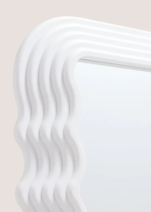 White Wavy Mirror