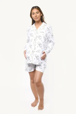 Winnie The Pooh  Ladies White Maternity Pyjama